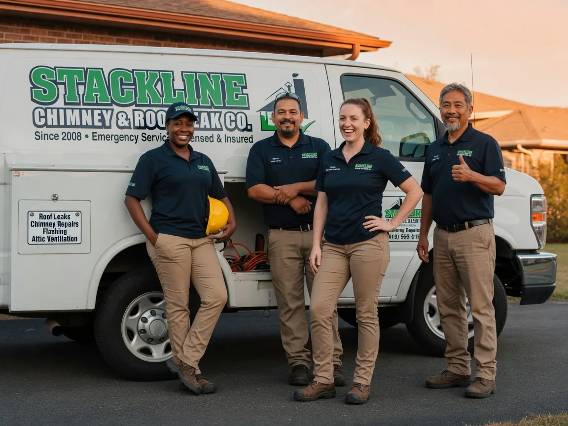 Chimney flashing repair company in Garrison, TX